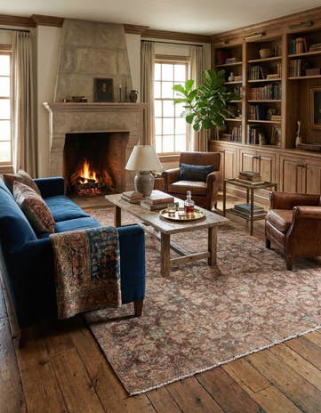 4' 6 x 8' 6 Hand Knotted Ultra Vintage Persian Wool Rug