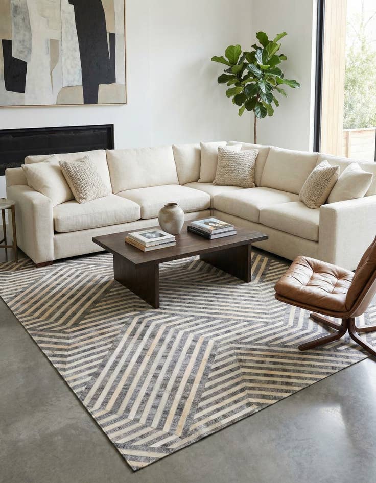 Detail image of 5' x 7' 9 Cowhide Rug