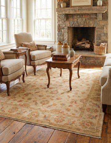 5' x 6' 6 Peshawar Ziegler Wool Rug
