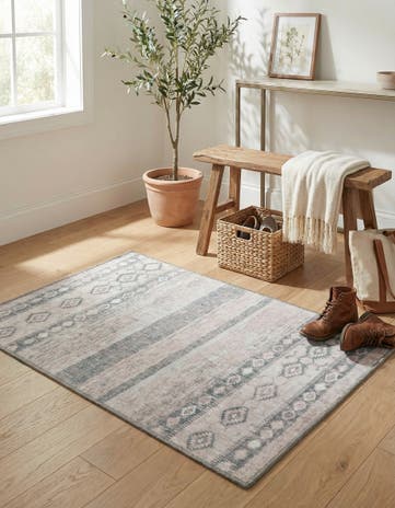 Gray Washable Timeless Rug