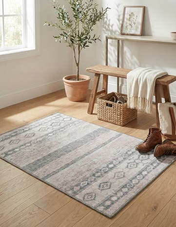Gray Washable Timeless Rug
