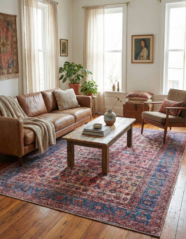 Detail image of 7' 3 x 10'  Washable Maahru Rug