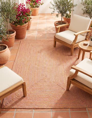 5' 3 x 8' Hand Braided Eco Verse Washable Indoor / Outdoor Rug