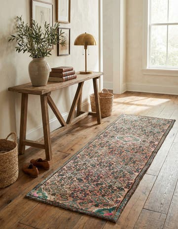 2' 1 x 6' 7 Hand Knotted Ultra Vintage Persian Wool Runner Rug