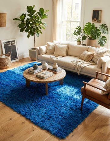 6' 5 x 8' Hand Knotted Moroccan Wool Rug