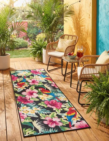Easy-Clean Jill Zarin Caribbean Indoor / Outdoor Runner Rug