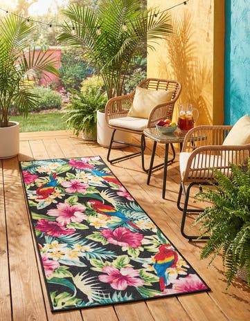Easy-Clean Jill Zarin Caribbean Indoor / Outdoor Runner Rug