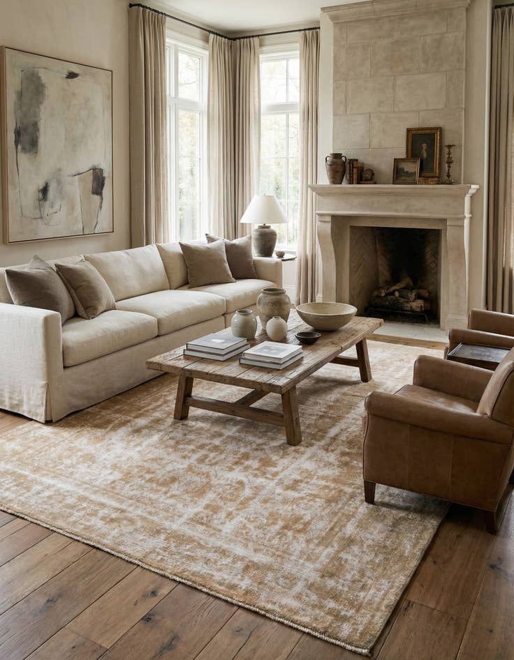 Detail image of 9' 5 x 13'  Hand Knotted Ultra Vintage Persian Wool Rug