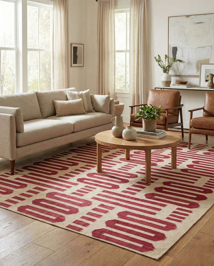 5' 9 x 7' 9 Hand Woven Kilim Modern Wool Rug