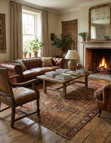 4' 4 x 6' 9 Hand Knotted Bakhtiar Persian Wool Rug
