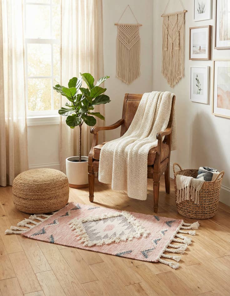 Detail image of  2' x 3' 1  Hand Woven Arizona Wool Rug