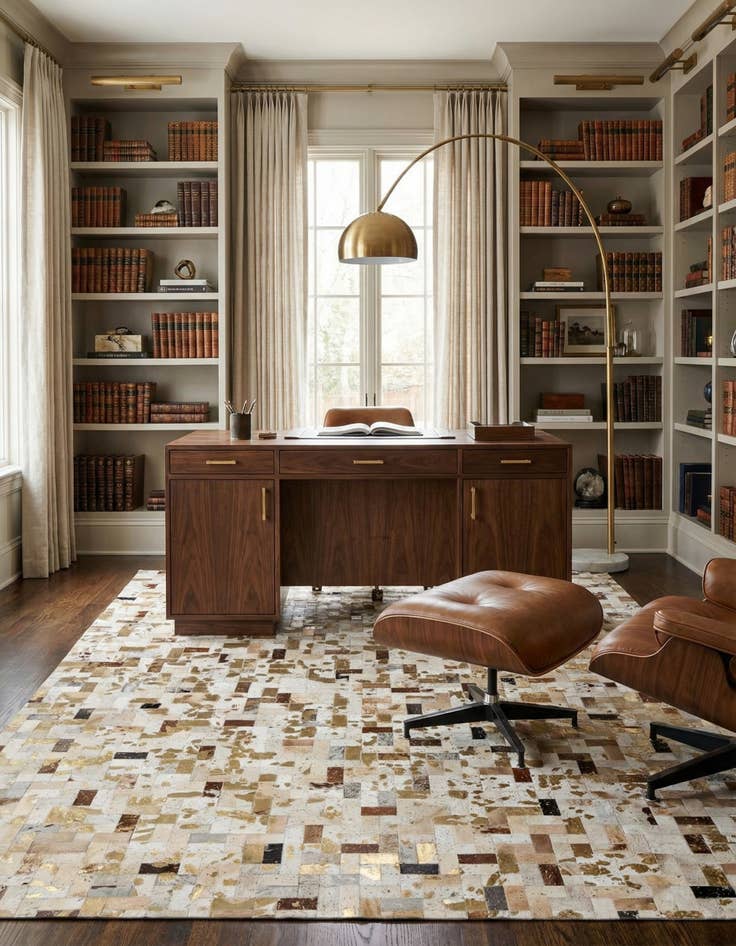 Detail image of  8' x 10' Cowhide - Patchwork Rug