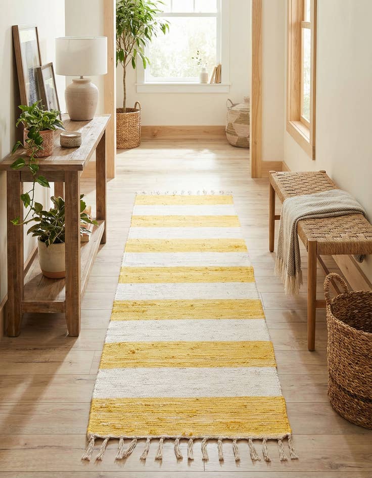 Detail image of  2' 2 x 8'  Hand Woven Chindi Rag Runner Rug