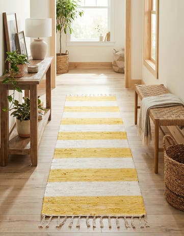 2' 2 x 8' Hand Woven Chindi Rag Runner Rug