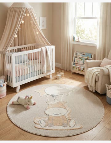 7' x 7' Whimsy Kids Round Rug