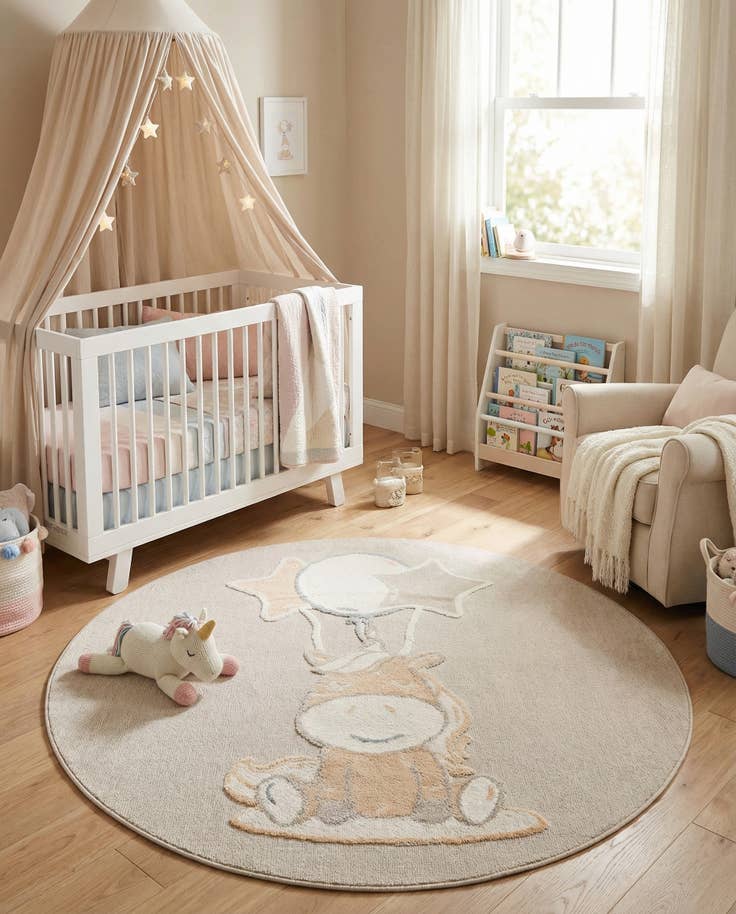 Detail image of 7' x 7' Whimsy Kids Round Rug