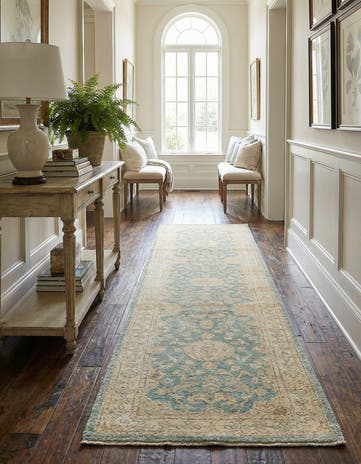 2' 7 x 11' Peshawar Ziegler Runner Rug