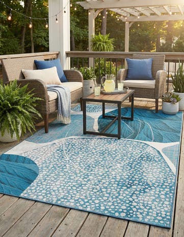 5' 3 x 8' Easy-Clean Modern Indoor / Outdoor Rug
