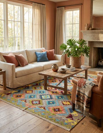 5' 11 x 8' 6 Hand Knotted Darya Wool Rug