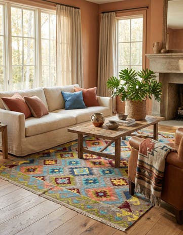 5' 11 x 8' 6 Hand Knotted Darya Wool Rug