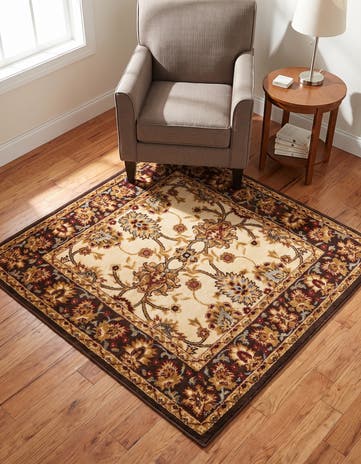 4' x 4' Classic Agra Square Rug