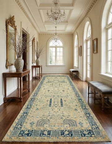 6' 1 x 14' 10 Hand Knotted Peshawar Ziegler Runner Rug