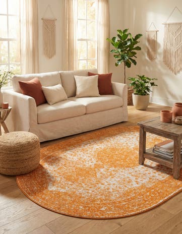 Orange Dover Oval Rug