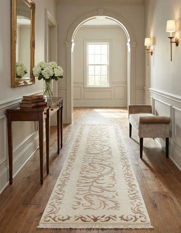 2' 7 x 13' Hand Knotted Darya Wool Runner Rug