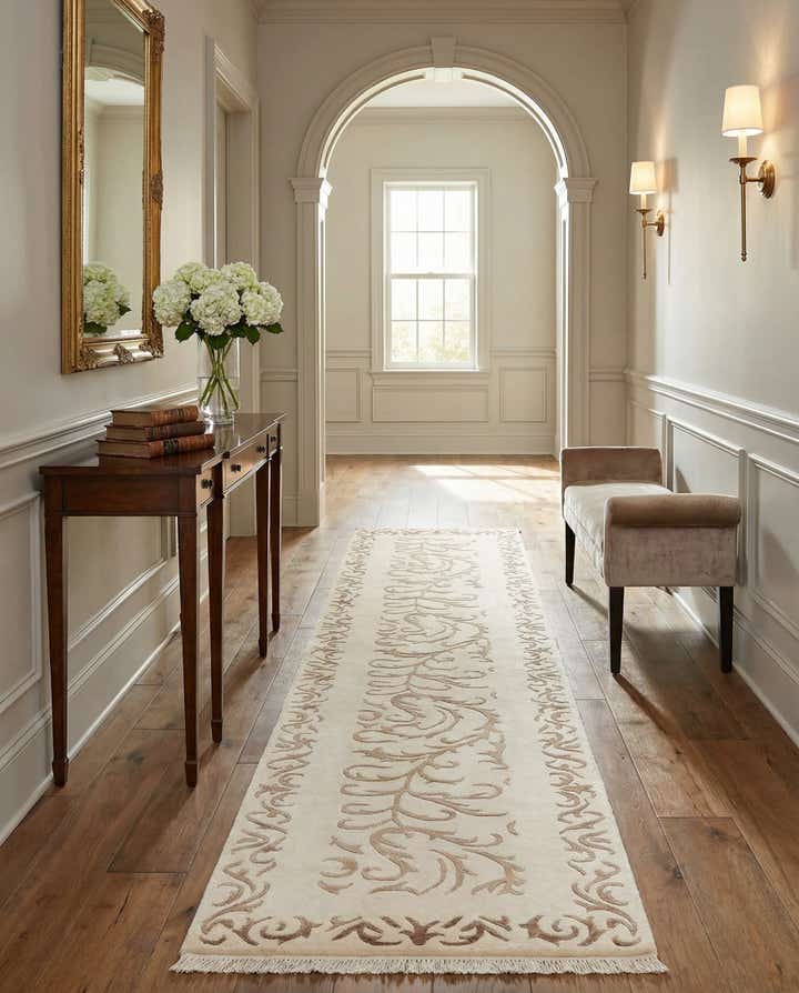 2' 7 x 13' Hand Knotted Darya Wool Runner Rug