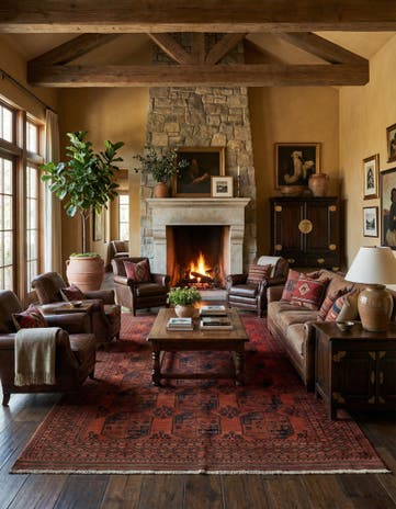 7' 7 x 11' 6 Afghan Wool Rug