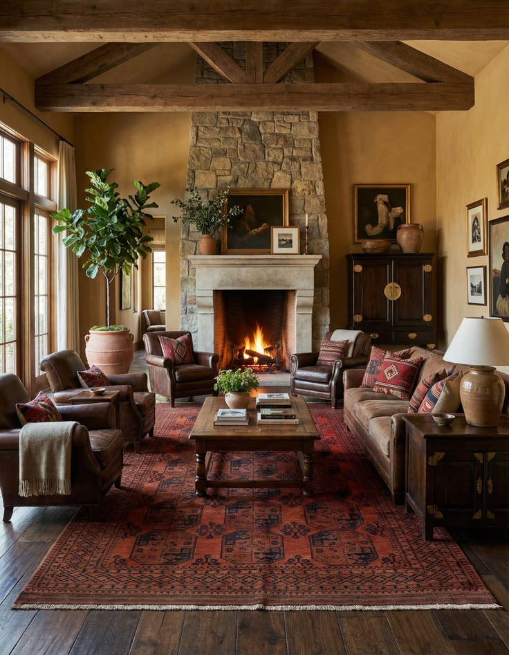 Detail image of 7' 7 x 11' 6 Afghan Wool Rug