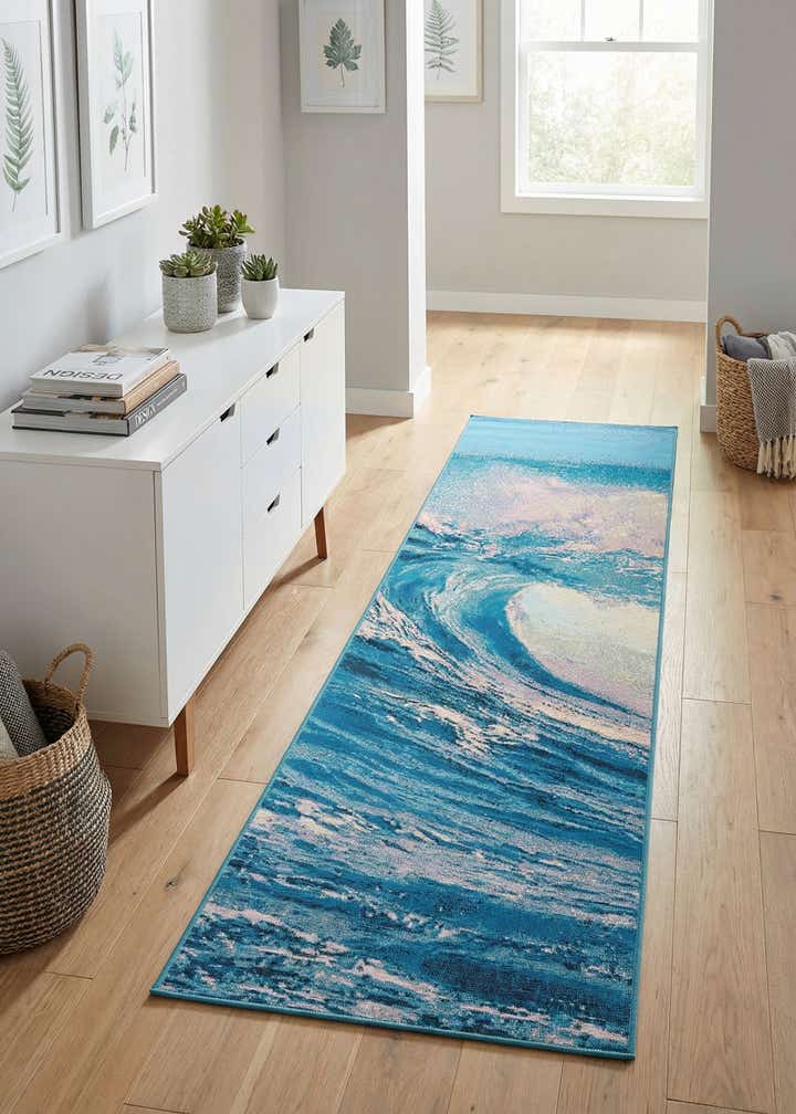 2' x 8' Easy-Clean Modern Indoor / Outdoor Runner Rug