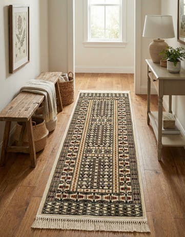 Beige Bokhara Runner Rug