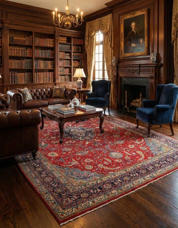 7' 9 x 11' 2 Sarouk Wool Rug