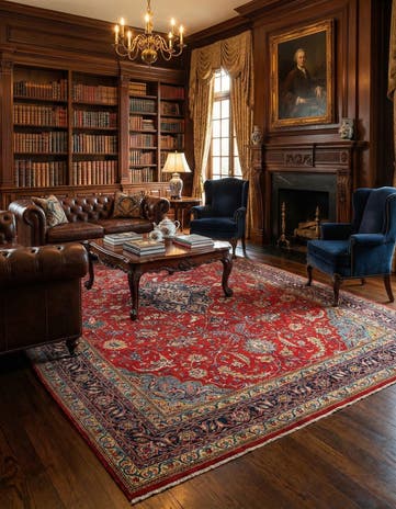 7' 9 x 11' 2 Sarouk Wool Rug