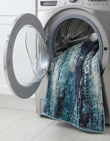 Blue Washable Sevilla Rug