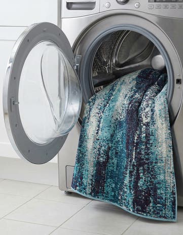 Blue Washable Sevilla Rug