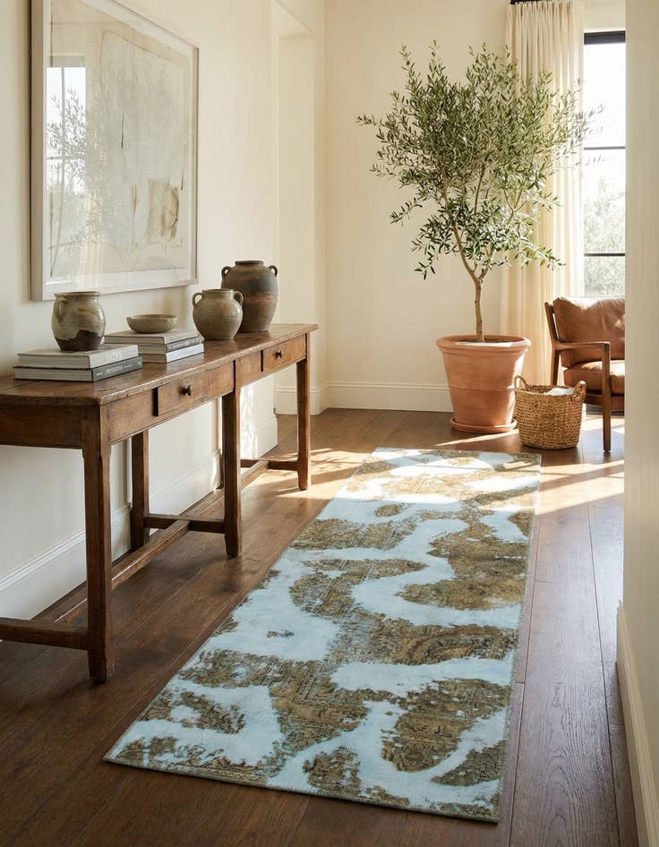 Detail image of 3' x 9'  Hand Knotted Ultra Vintage Persian Wool Runner Rug