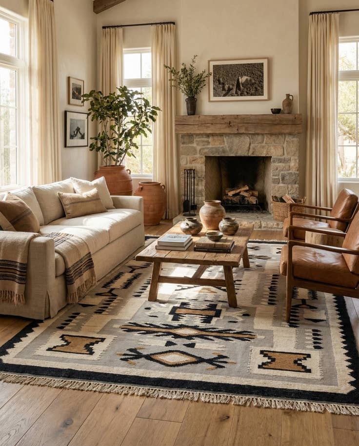 Detail image of 8' x 10' 8 Hand Knotted Oushak Wool Rug