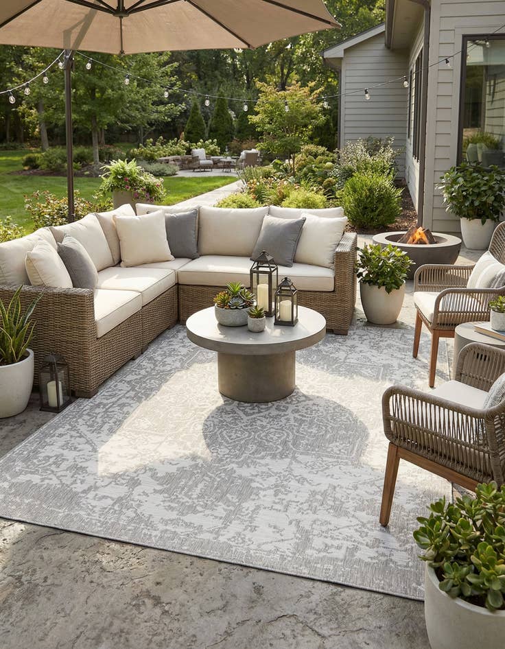 Detail image of 9' x 12'  Washable Jill Zarin Dubai Indoor / Outdoor Rug