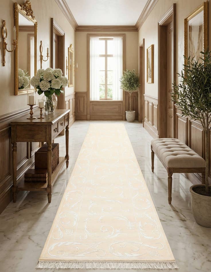 Detail image of 2' 7 x 13' 3  Hand Knotted Darya Wool Runner Rug