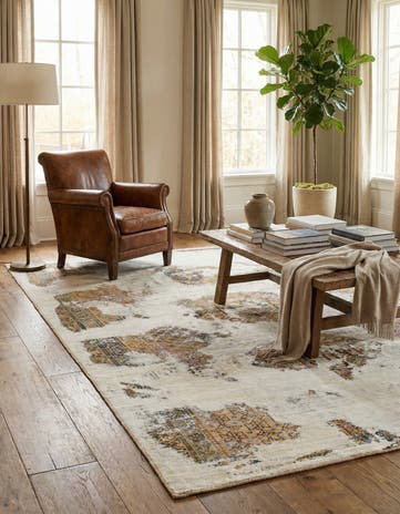 6' 3 x 9' Hand Knotted Ultra Vintage Persian Wool Rug