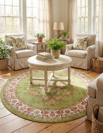 Green Lucerne Round Rug