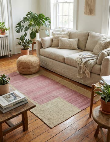 2' 5 x 5' 3 Hand Woven Kilim Modern Wool Runner Rug