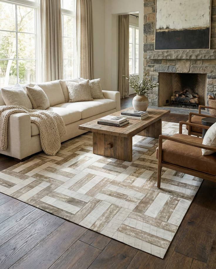 Detail image of 5' x 7' 10 Cowhide Rug