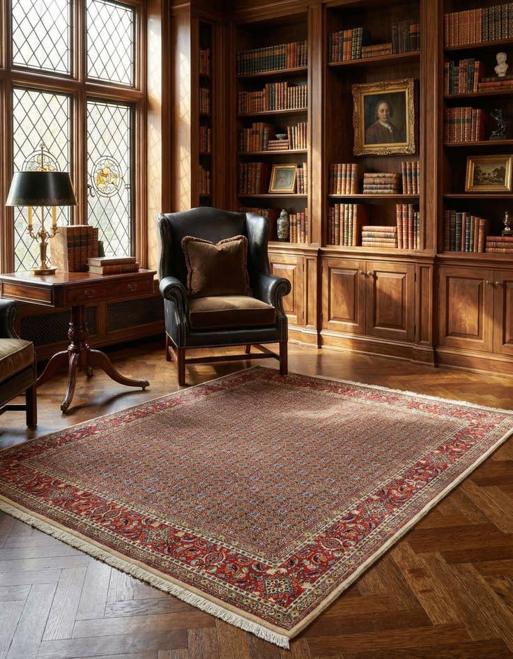 Detail image of 3' 4 x 5' 1  Hand Knotted Hereke Silk Rug