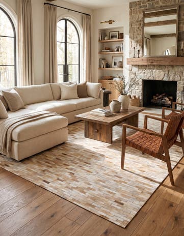 5' 4 x 7' 6 Cowhide Rug
