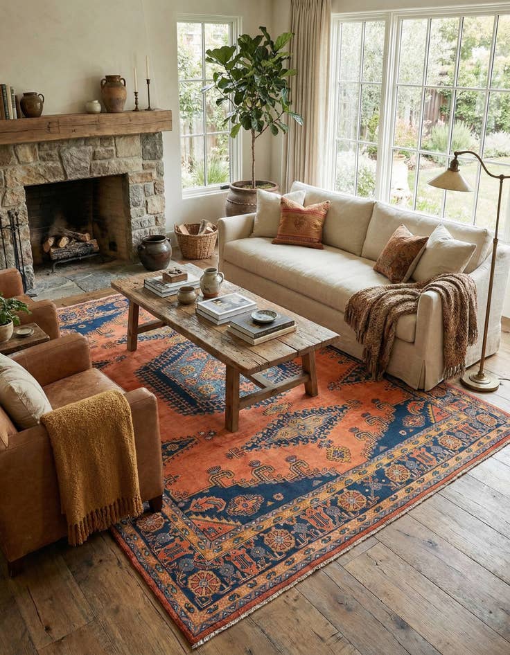 Detail image of 7' 1 x 11' 4 Viss Wool Rug