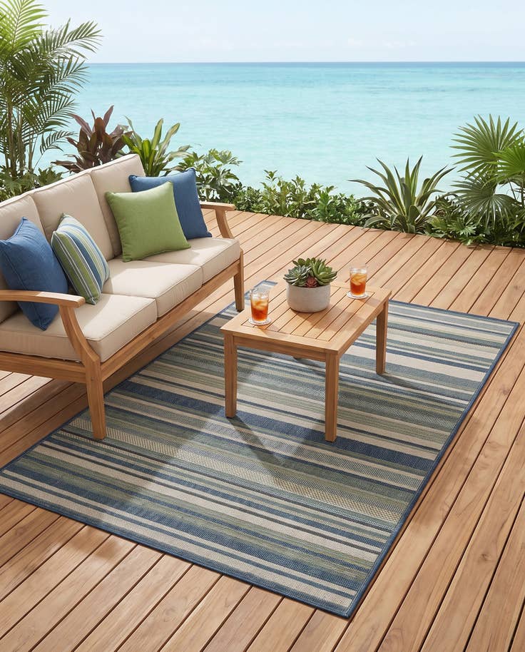 Detail image of 5' 3 x 7' 7 Easy-Clean Baja Indoor / Outdoor Rug