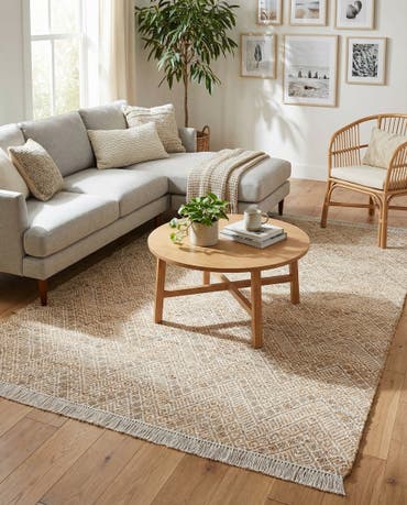  6' 1 x 9'  Hand Braided Jute Rug